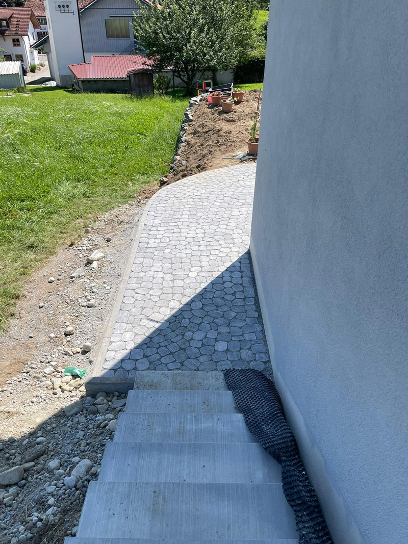 Bau einer Gartentreppe